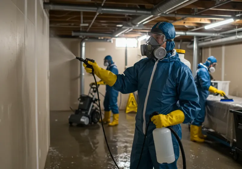 Basement Sanitization and Antimicrobial Treatment process in Hudson, FL